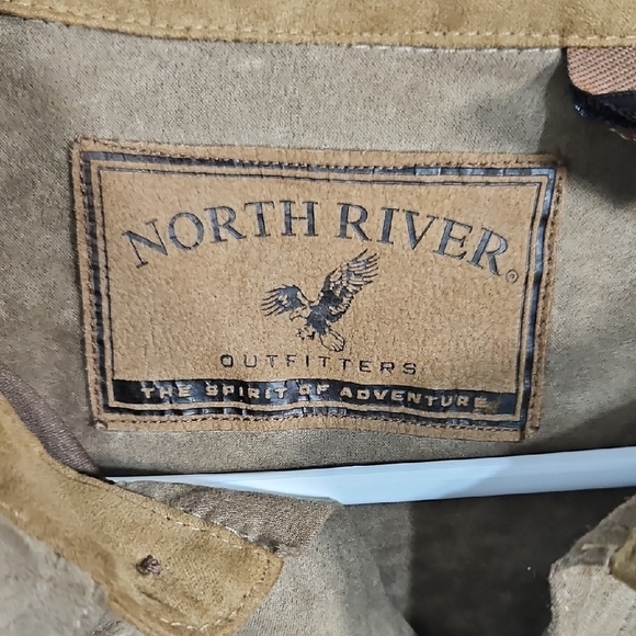 North River Men's XL Button-Up Shirt Olive Green (NOT Tan) - Picture 2 of 8